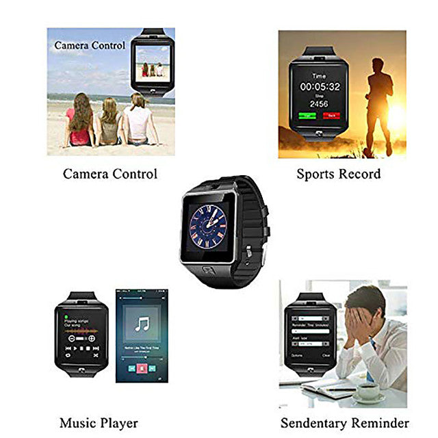 Men&#039;s Women&#039;s Sport Watch Smartwatch Digital Watch Automatic self-winding Square Bluetooth Remote Control / RC Stopwatch Digital White Black Gold / Silicone