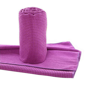 Yoga Towel Odor Free Eco-friendly Non Slip Non Toxic Quick Dry Super Soft Sweat Absorbent Microfiber for Yoga Pilates Bikram 180.0*60.0*0.5 cm Purple Orange Green