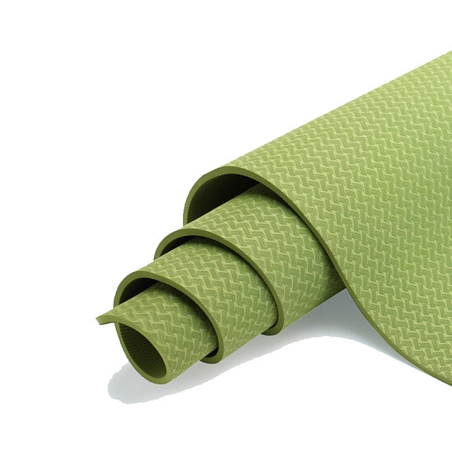 Yoga Mats Non Slip TPE For Pinky Violet Green