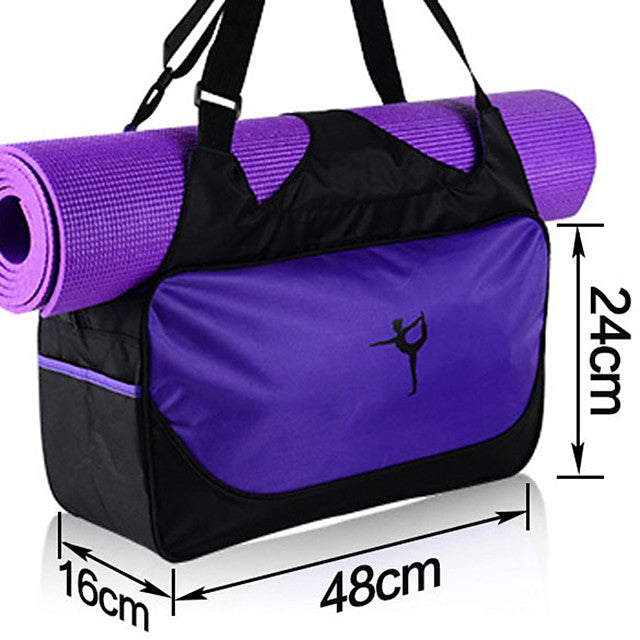 20 L Yoga Mat Bag - Yoga  Pilates  Yogis Strap  Large Capacity  Waterproof Canvas leather  Oxford cloth  Eco-Friendly Deep Blue  Sky Blue  Purple