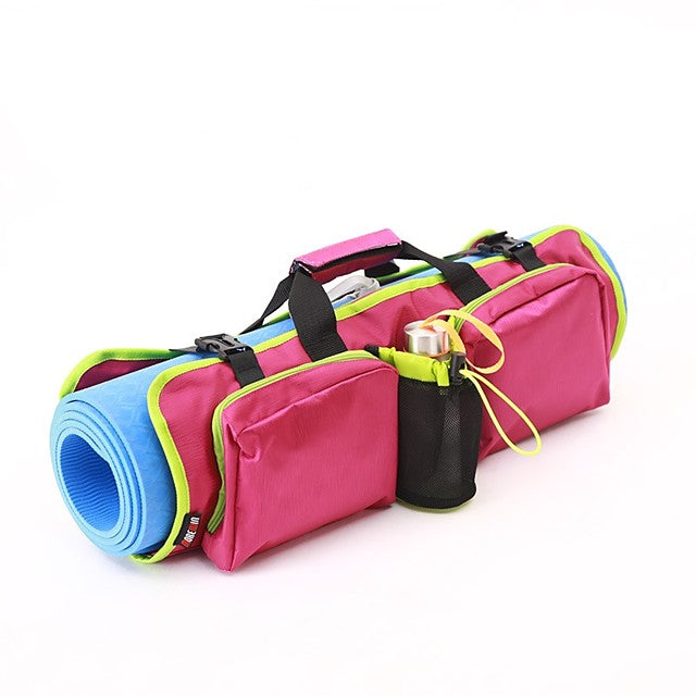 14 L Yoga Mat Bag - Gym Workout  Pilates  Exercise &amp; Fitness Multifunctional  Large Capacity  Waterproof Polyester  Nylon  Eco-Friendly Fuchsia