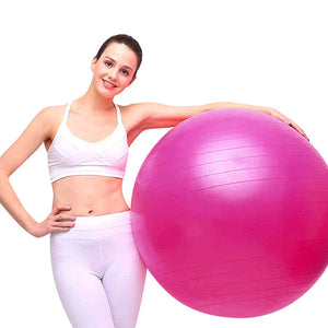 95cm Exercise Ball / Yoga Ball Professional Extra Thick Anti Slip Durable PVC Support 500 kg With Foot Pump Physical Therapy Balance Training Relieve Back Pain for Home Workout Yoga Fitness