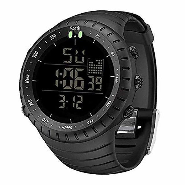 mens watches waterproof military outdoor sport watch men fashion led digital electronic wristwatch black