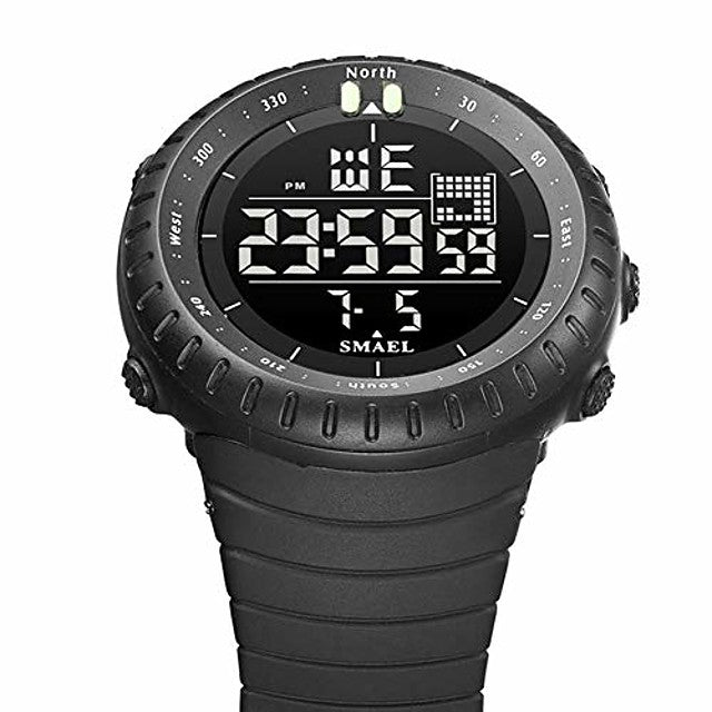 mens watches waterproof military outdoor sport watch men fashion led digital electronic wristwatch black