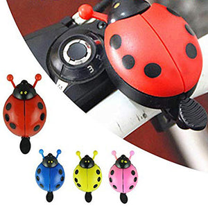 lovely ladybug bike bell for kid girls steel plastic bike bell outdoor bicycle fun sports crisp sound for kids girls boys bike (red  blue  yellow  pink)