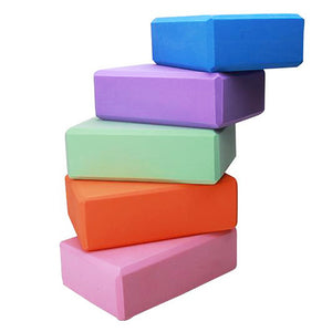 Yoga Block 1 pcs 22.5*14.5*7.5 cm High Density Moisture-Proof Lightweight Odor Resistant EVA Support and Deepen Poses Aid Balance And Flexibility for Pilates Fitness Gym Workout Purple Pink Green