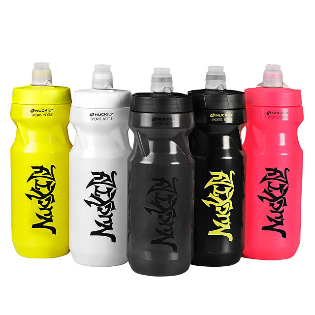 Nuckily Bike Sports Water Bottle BPA Free Portable Lightweight Leak-proof Non Toxic For Cycling Bicycle Road Bike Mountain Bike MTB Camping / Hiking Running Outdoor PP Black Fuchsia Gray