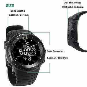 mens watches waterproof military outdoor sport watch men fashion led digital electronic wristwatch black