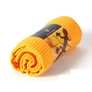 Yoga Mat Foldable Sticky Comfortable Sweat-wicking Superfine fiber For Black Deep Green Light Orange