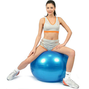 95cm Exercise Ball / Yoga Ball Professional Extra Thick Anti Slip Durable PVC Support 500 kg With Foot Pump Physical Therapy Balance Training Relieve Back Pain for Home Workout Yoga Fitness