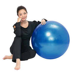 95cm Exercise Ball / Yoga Ball Professional Extra Thick Anti Slip Durable PVC Support 500 kg With Foot Pump Physical Therapy Balance Training Relieve Back Pain for Home Workout Yoga Fitness