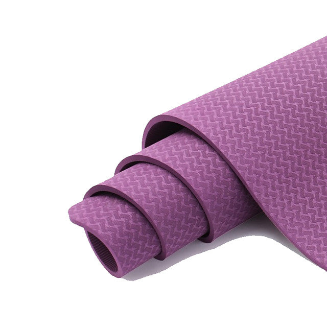 Yoga Mats Non Slip TPE For Pinky Violet Green