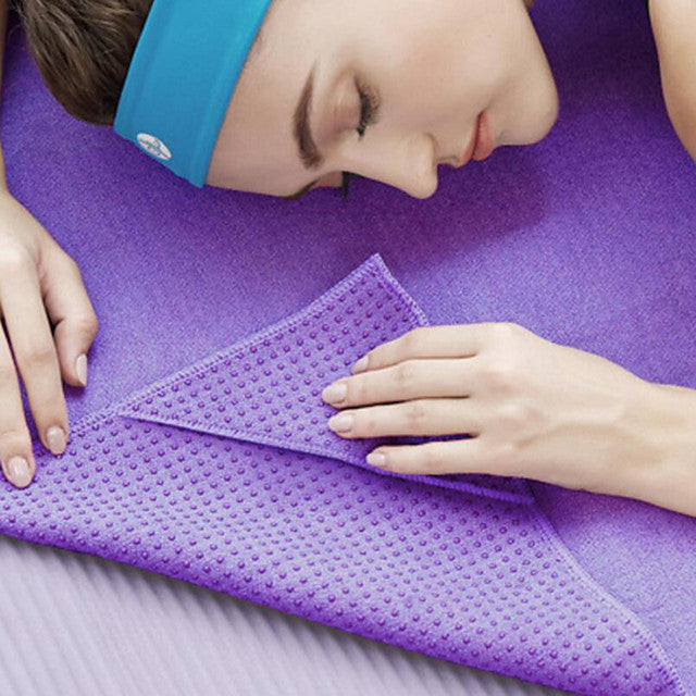 Yoga Towel Odor Free Eco-friendly Non Slip Non Toxic Quick Dry Super Soft Sweat Absorbent Microfiber for Yoga Pilates Bikram 180.0*60.0*0.5 cm Purple Orange Green