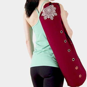 22 L Yoga Mat Bag - Fitness  Gym Workout  Pilates Large Capacity  Waterproof  Breathable Canvas Black  Purple  Red