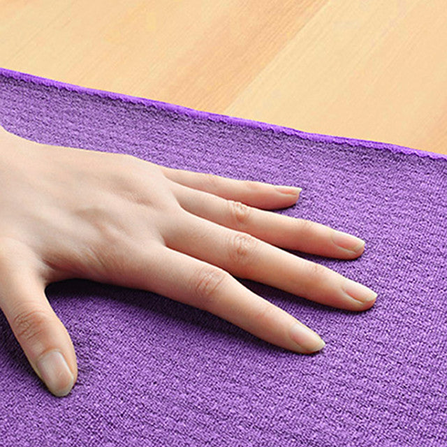 Yoga Towel Odor Free Eco-friendly Non Slip Non Toxic Quick Dry Super Soft Sweat Absorbent Microfiber for Yoga Pilates Bikram 180.0*60.0*0.5 cm Purple Orange Green