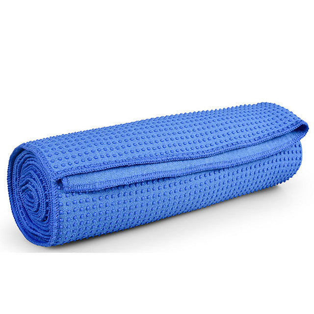 Yoga Mat Non Slip Collapsible Comfortable Durable Superfine fiber For Amethyst Green Blue