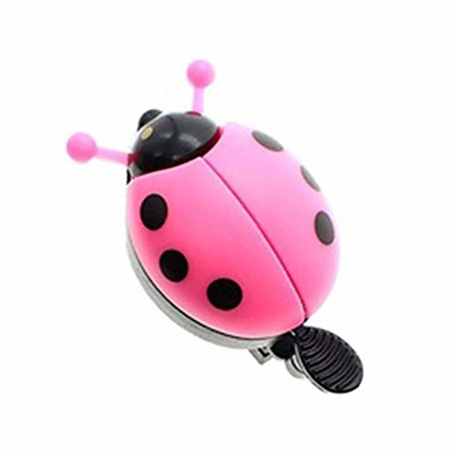 lovely ladybug bike bell for kid girls steel plastic bike bell outdoor bicycle fun sports crisp sound for kids girls boys bike (red  blue  yellow  pink)