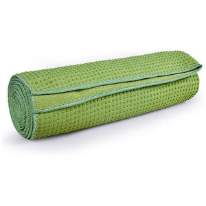 Yoga Mat Non Slip Collapsible Comfortable Durable Superfine fiber For Amethyst Green Blue