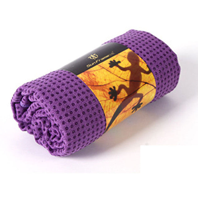 Yoga Mat Foldable Sticky Comfortable Sweat-wicking Superfine fiber For Black Deep Green Light Orange