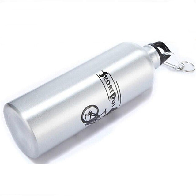 Bike Sports Water Bottle Portable Non Toxic BPA Free Eco-Friendly For Cycling Bicycle Road Bike Mountain Bike MTB Aluminium Alloy Silver Red Blue 1 pcs