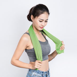 Cooling Towel Moisture Wicking Odor Free Portable Spandex Superfine fiber for 30.0*100.0*1.0 cm Purple Sky Blue Green