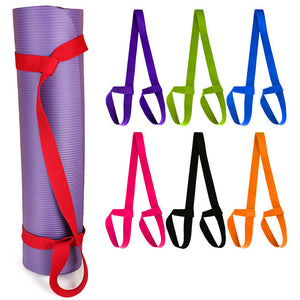 Yoga Mat Strap Yoga Mat Carrier-Carrying Strap Sports Cotton Yoga Pilates Exercise &amp; Fitness Adjustable Length Durable Stretching For