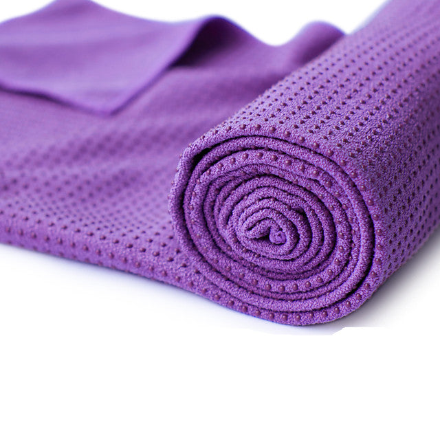 Yoga Towel Odor Free Eco-friendly Non Slip Non Toxic Quick Dry Super Soft Sweat Absorbent Microfiber for Yoga Pilates Bikram 180.0*60.0*0.5 cm Purple Orange Green