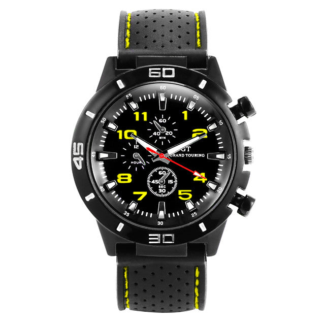 Men&#039;s Sport Watch Wrist Watch Quartz Casual Watch Cool Analog White Yellow Red / Silicone / One Year