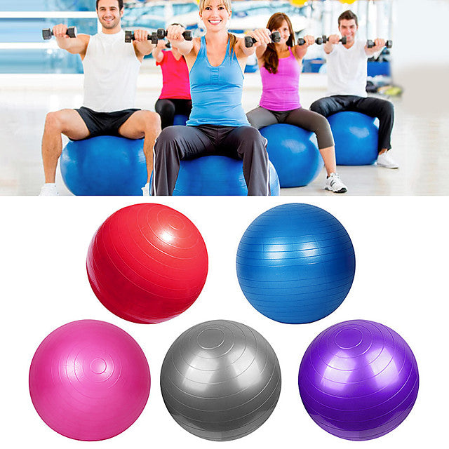 95cm Exercise Ball / Yoga Ball Professional Extra Thick Anti Slip Durable PVC Support 500 kg With Foot Pump Physical Therapy Balance Training Relieve Back Pain for Home Workout Yoga Fitness